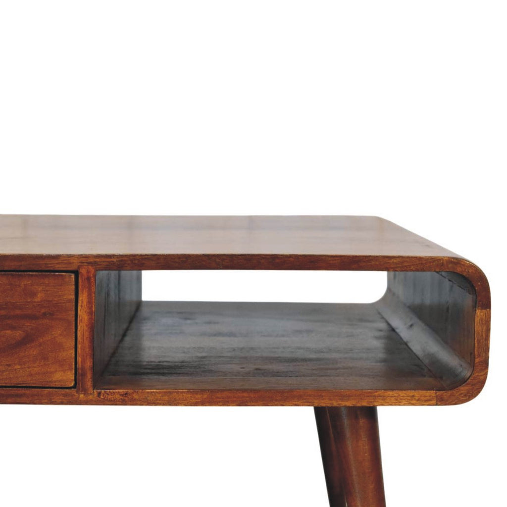 Table basse Avora 2 Tiroirs châtaigne