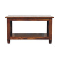 Table basse Belmont croisé cadre châtaigne