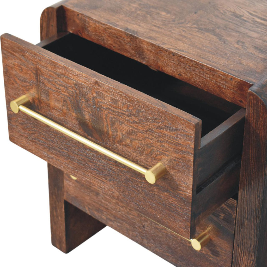 Table de chevet Aurelio chêne fumé