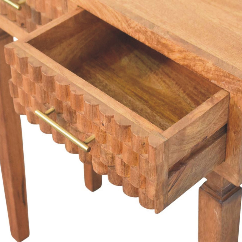 Console Cadiz sculpté Twin tiroir