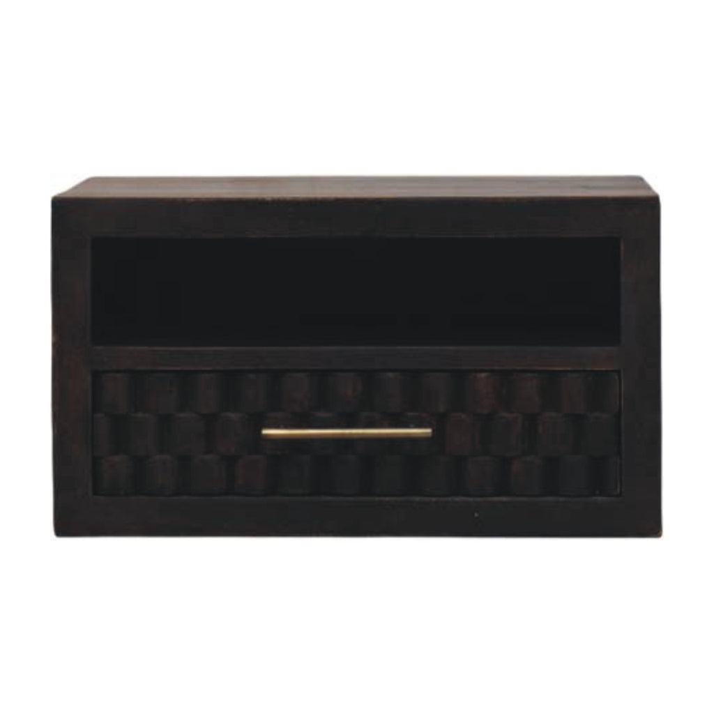 Table de chevet Cadiz sculpté ouvert niche