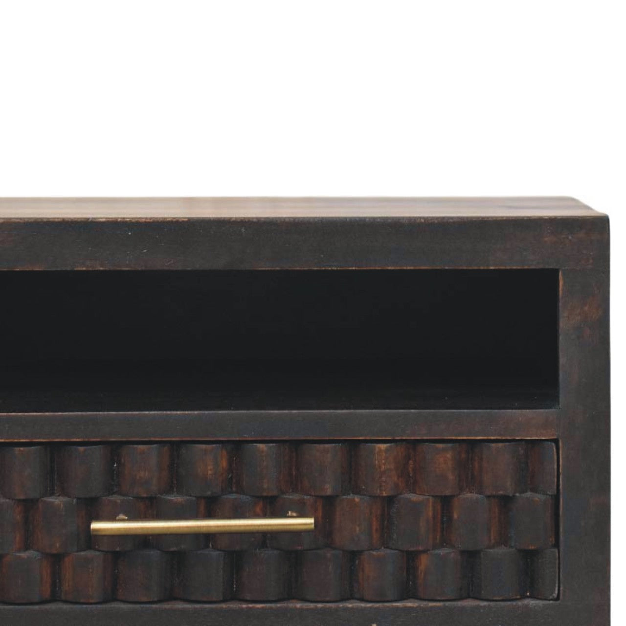 Table de chevet Cadiz sculpté ouvert niche