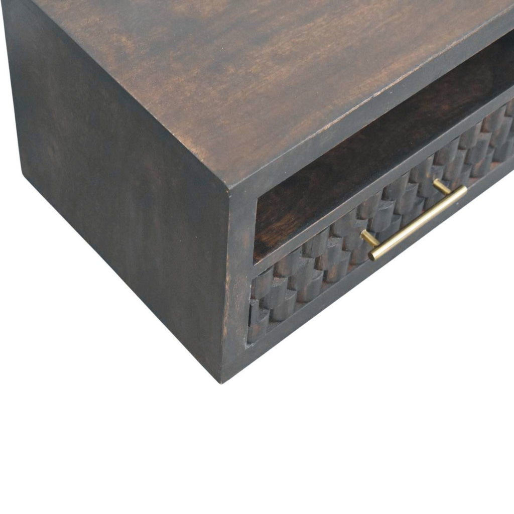 Table de chevet Cadiz sculpté ouvert niche