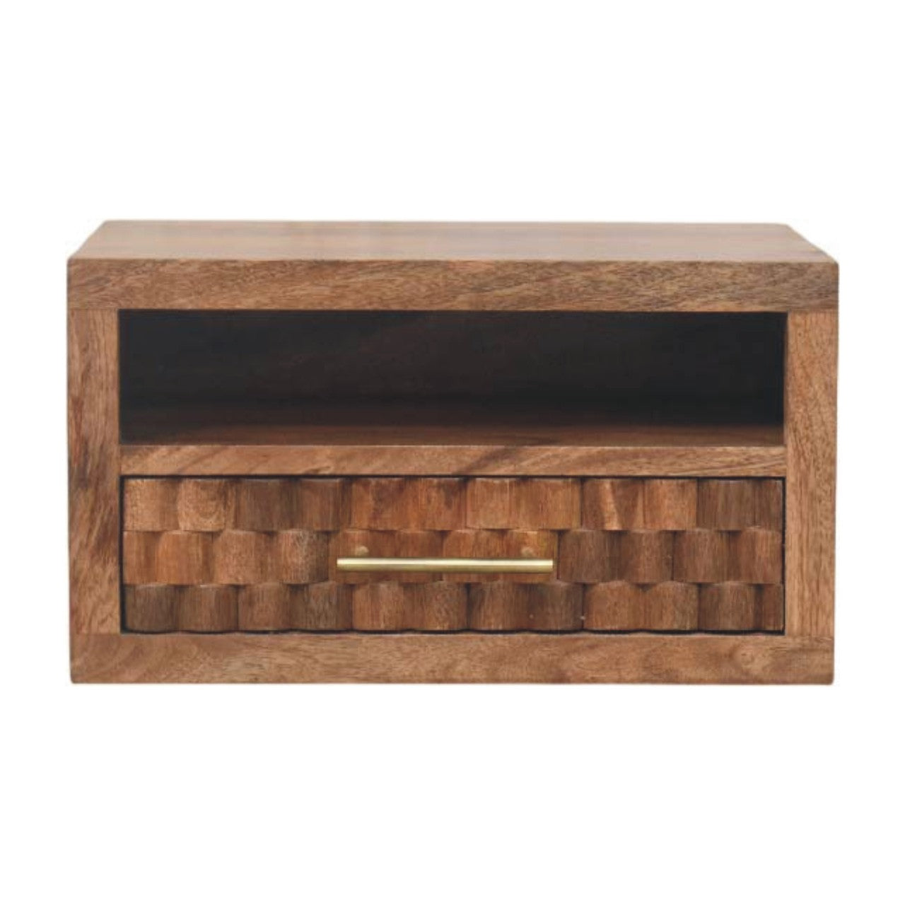 Table de chevet Cadiz sculpté niche tiroir