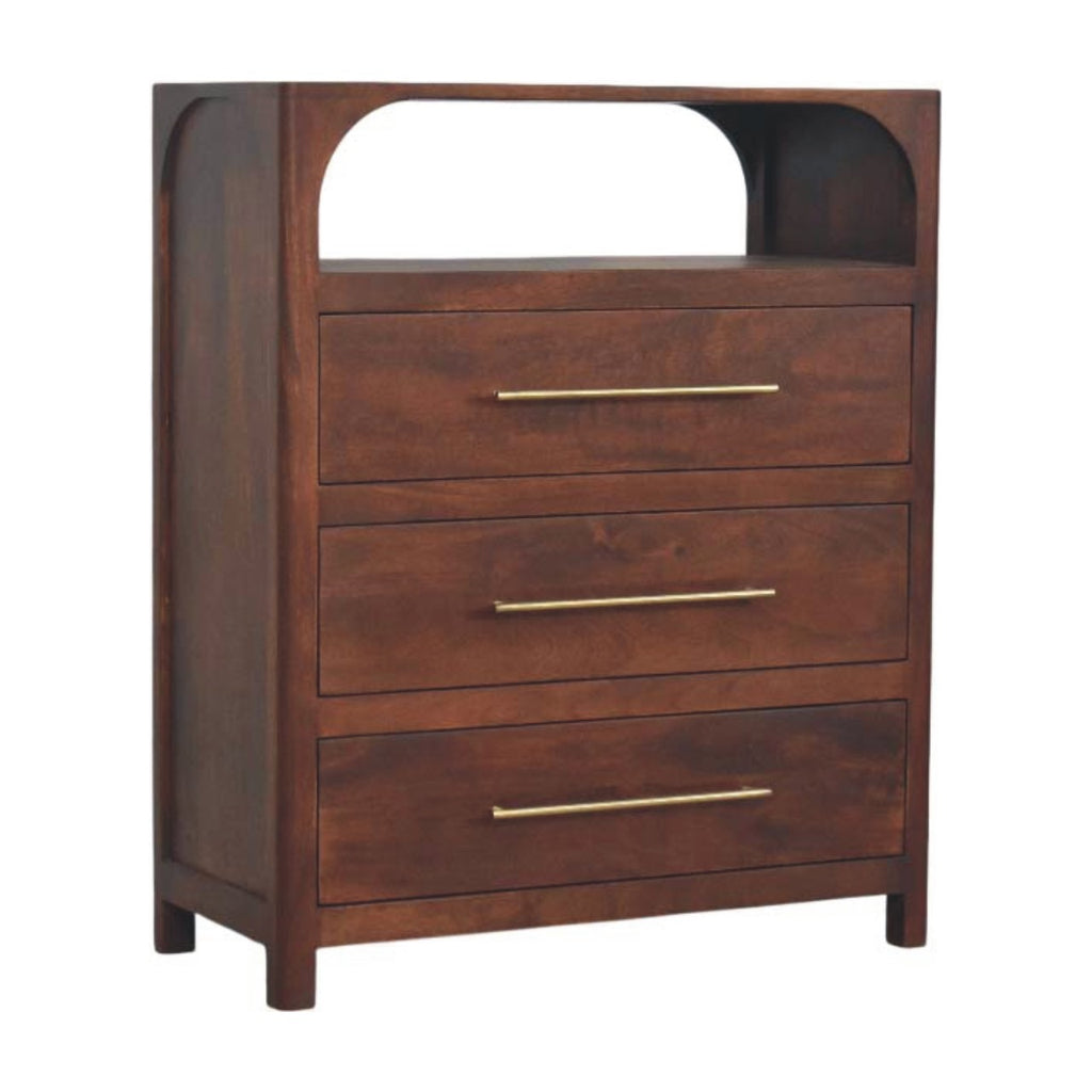 Commode Arched Edge 3 Tiroirs