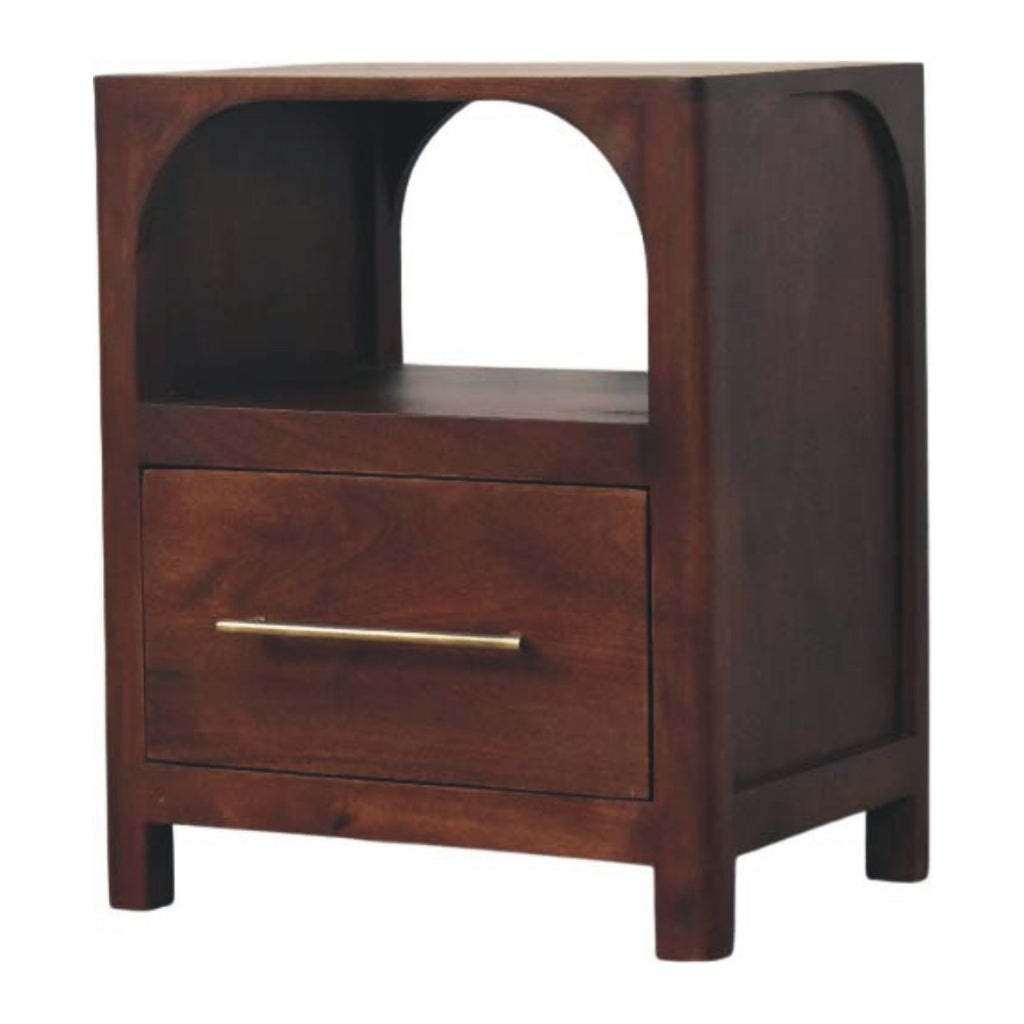 Table de chevet Arched Edge 1 Tiroirs