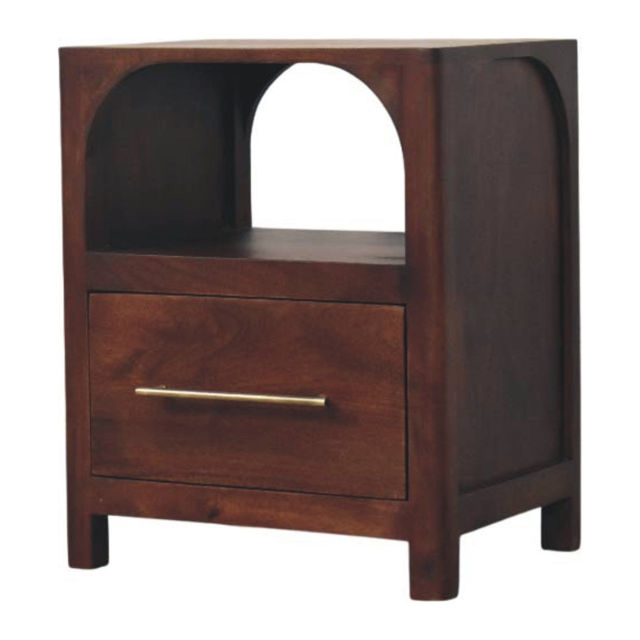 Table de chevet Arched Edge 1 Tiroirs