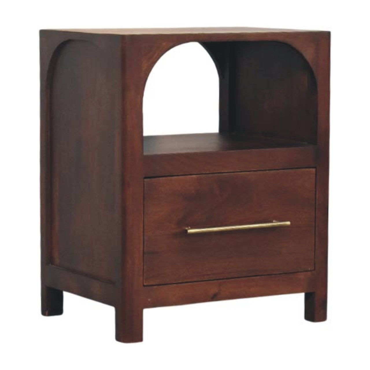 Table de chevet Arched Edge 1 Tiroirs