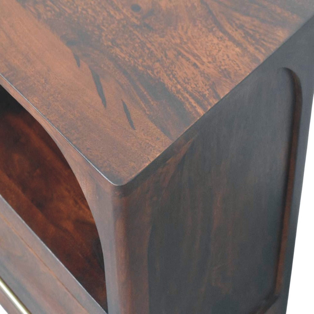 Table de chevet Arched Edge 1 Tiroirs