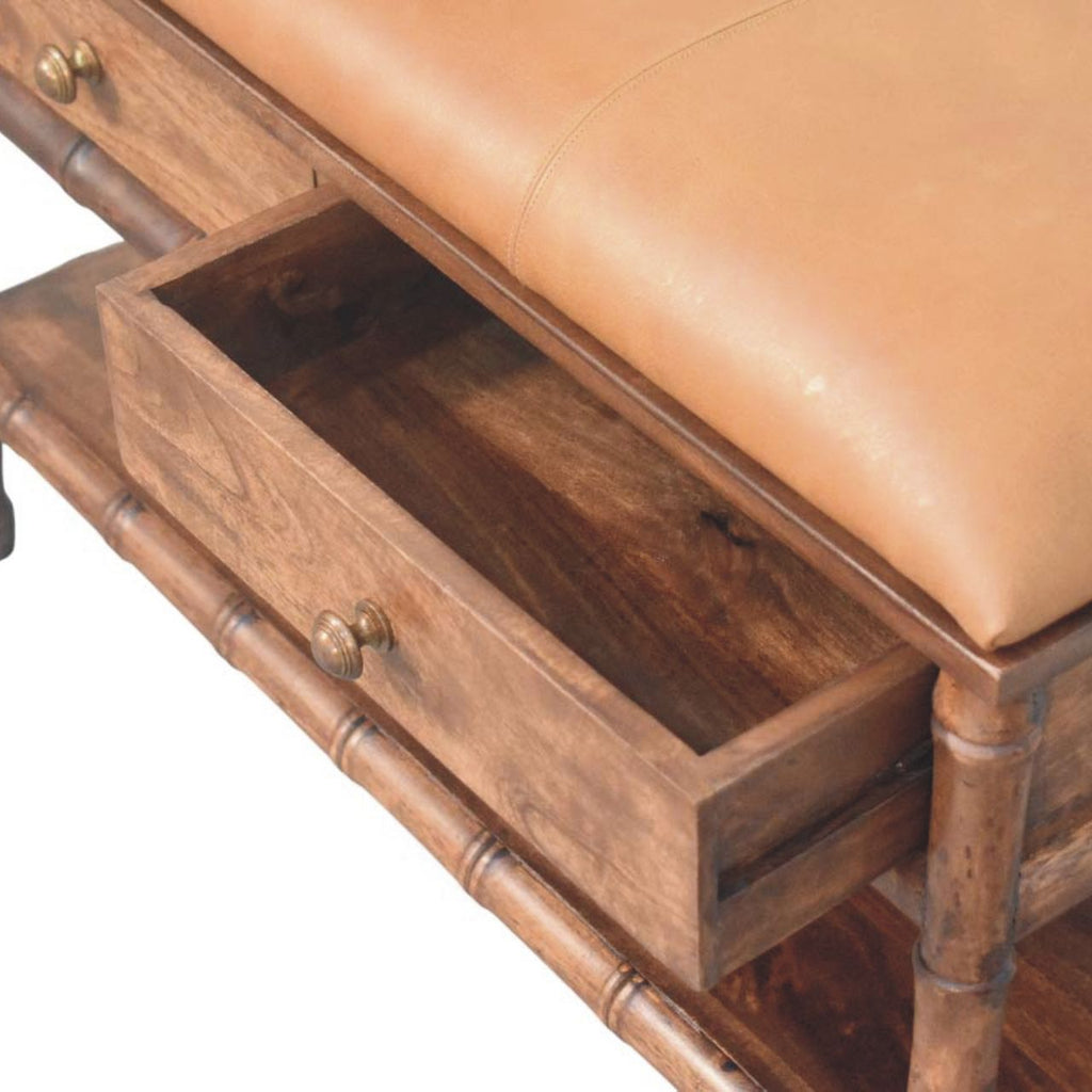 Meuble bambou sculpté rangement