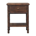 Table de chevet bambou sculpté