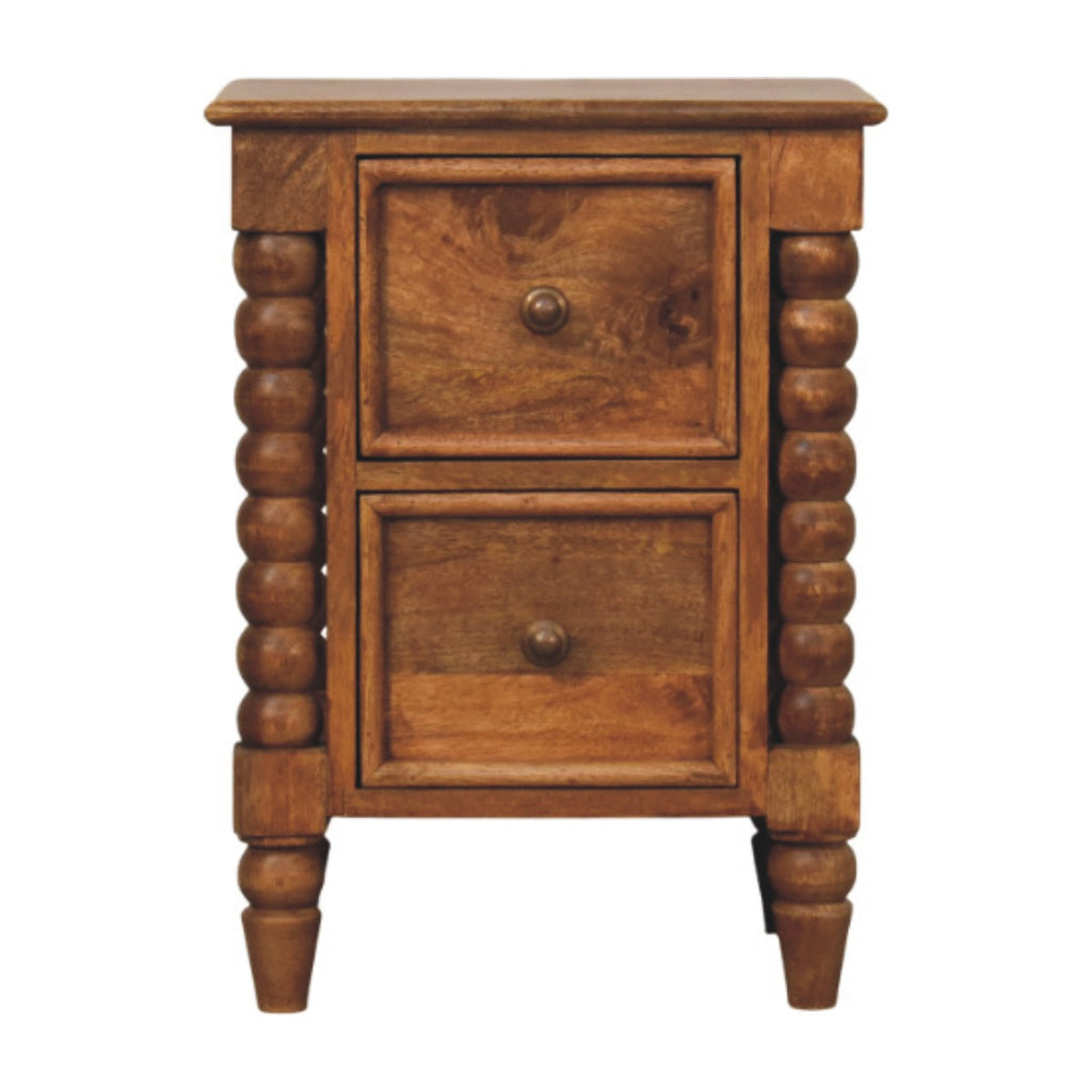 Table de chevet Barley Twist 2 Tiroirs