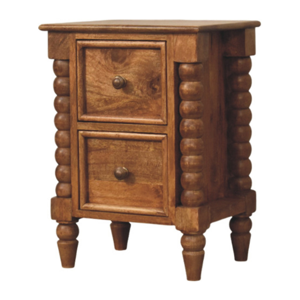 Table de chevet Barley Twist 2 Tiroirs