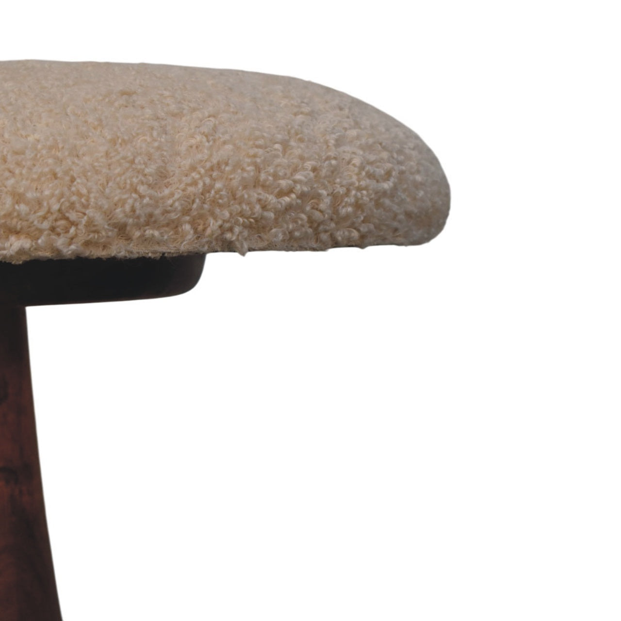 Tabouret bouclé teck