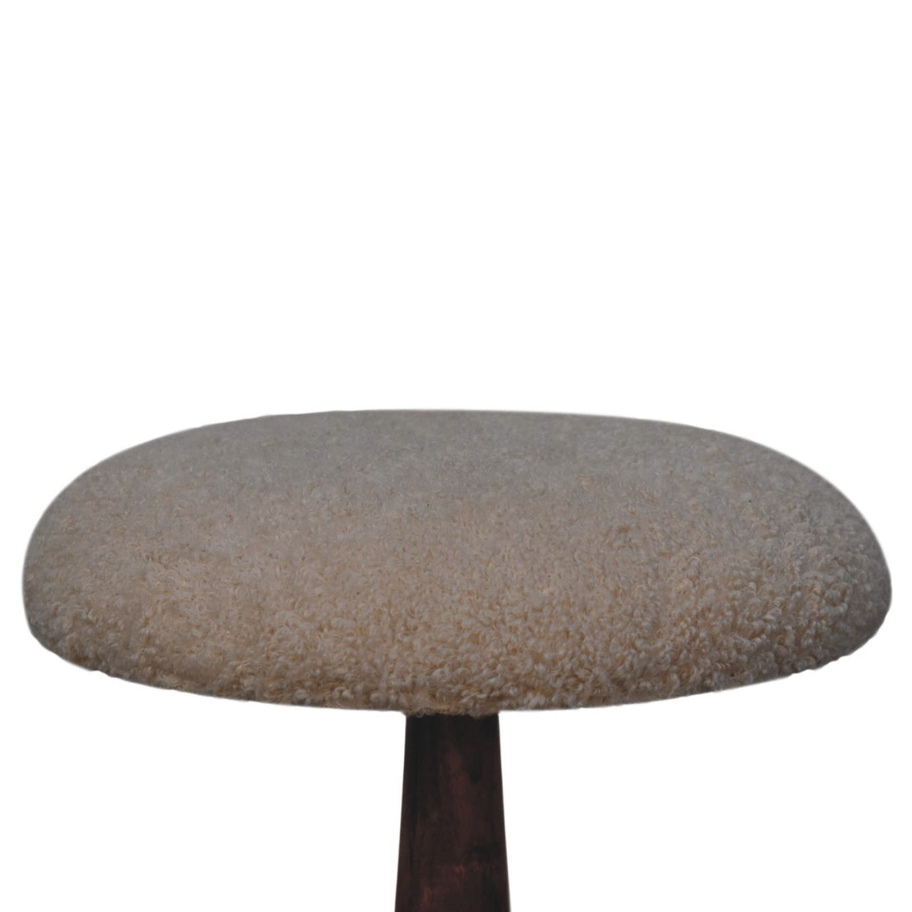 Tabouret bouclé teck