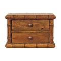 Table de chevet bambou ambré chêne Finish