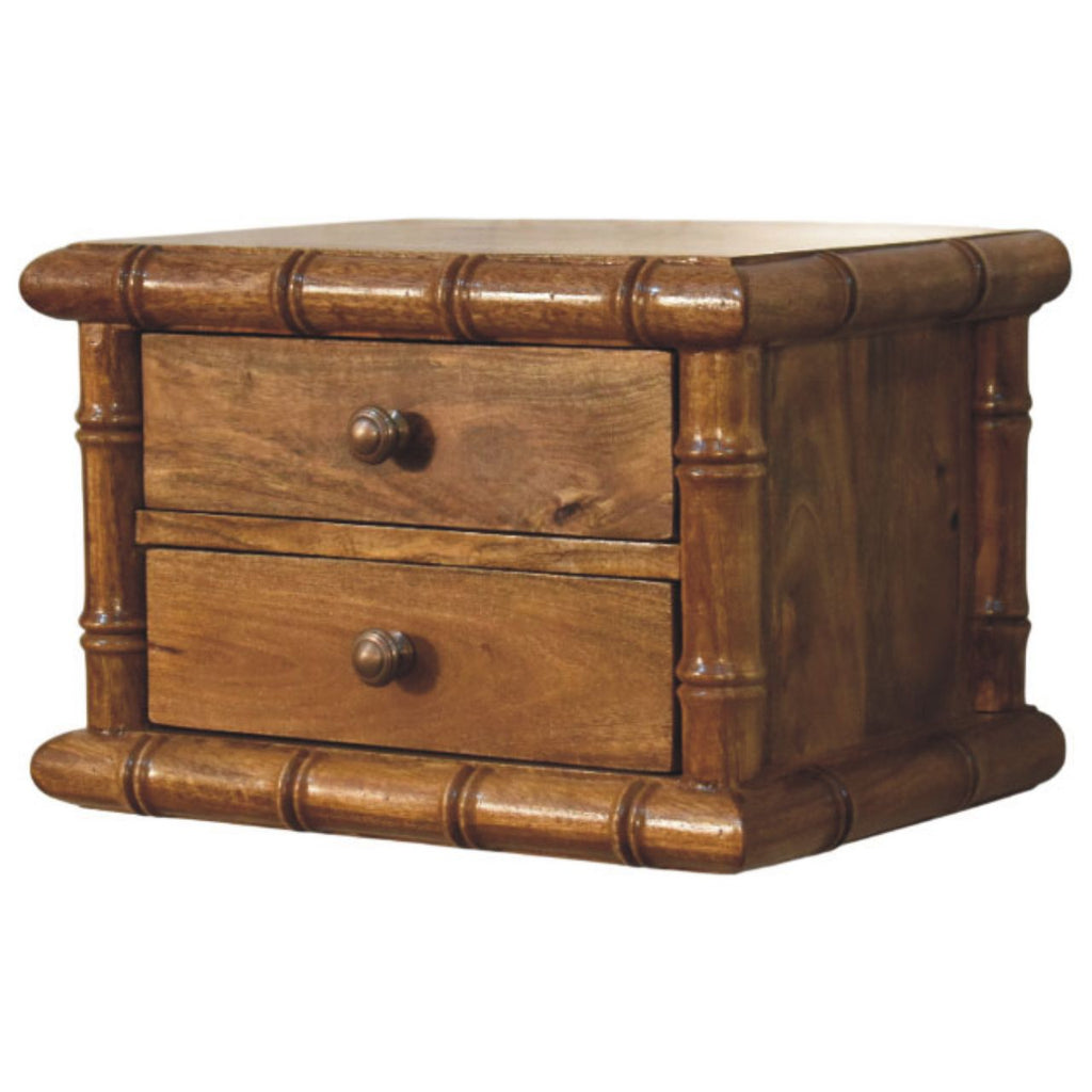 Table de chevet bambou ambré chêne Finish