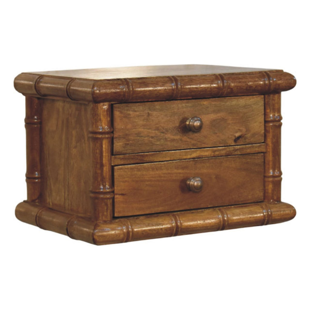 Table de chevet bambou ambré chêne Finish