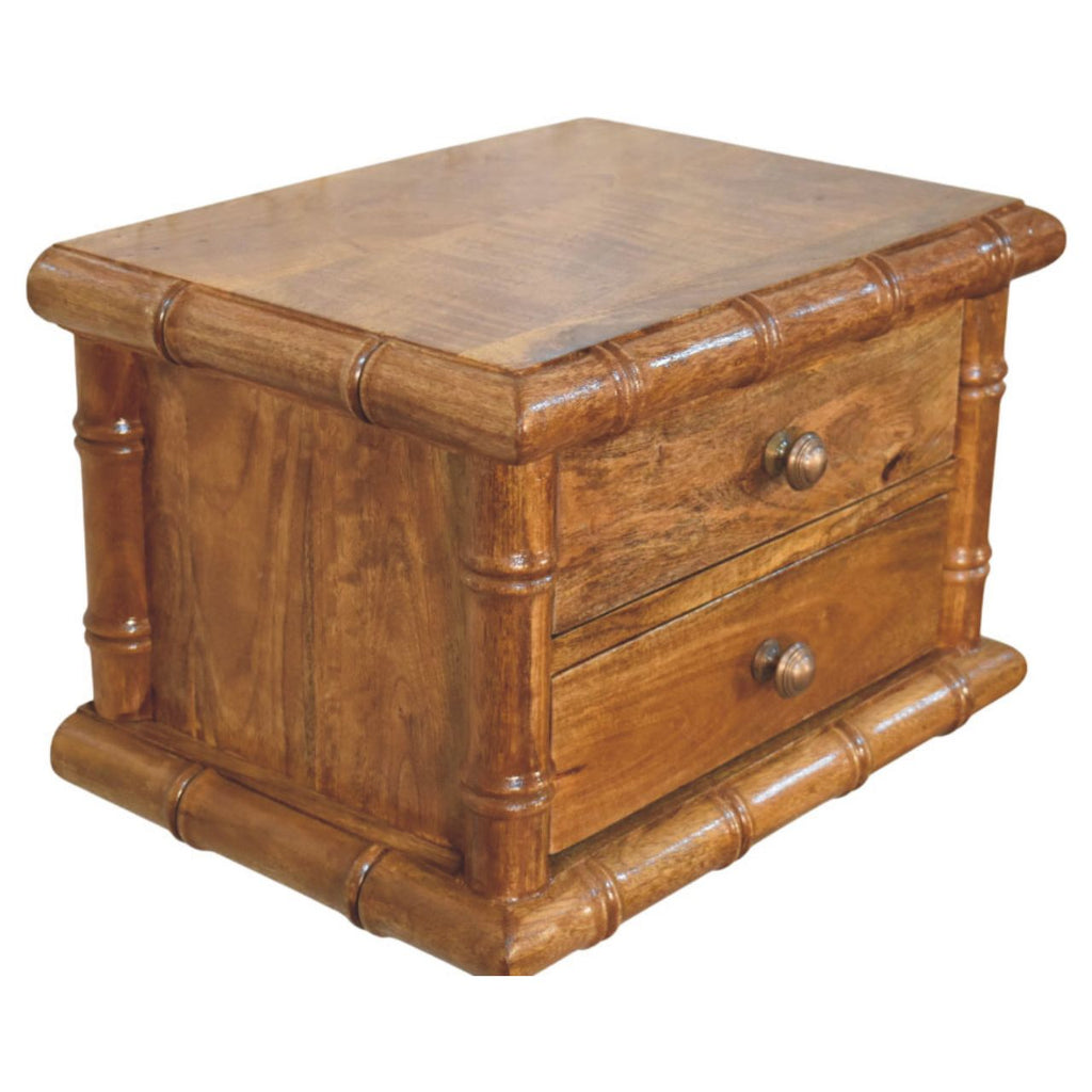 Table de chevet bambou ambré chêne Finish