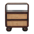 Table de chevet Noyer De Californie rotin