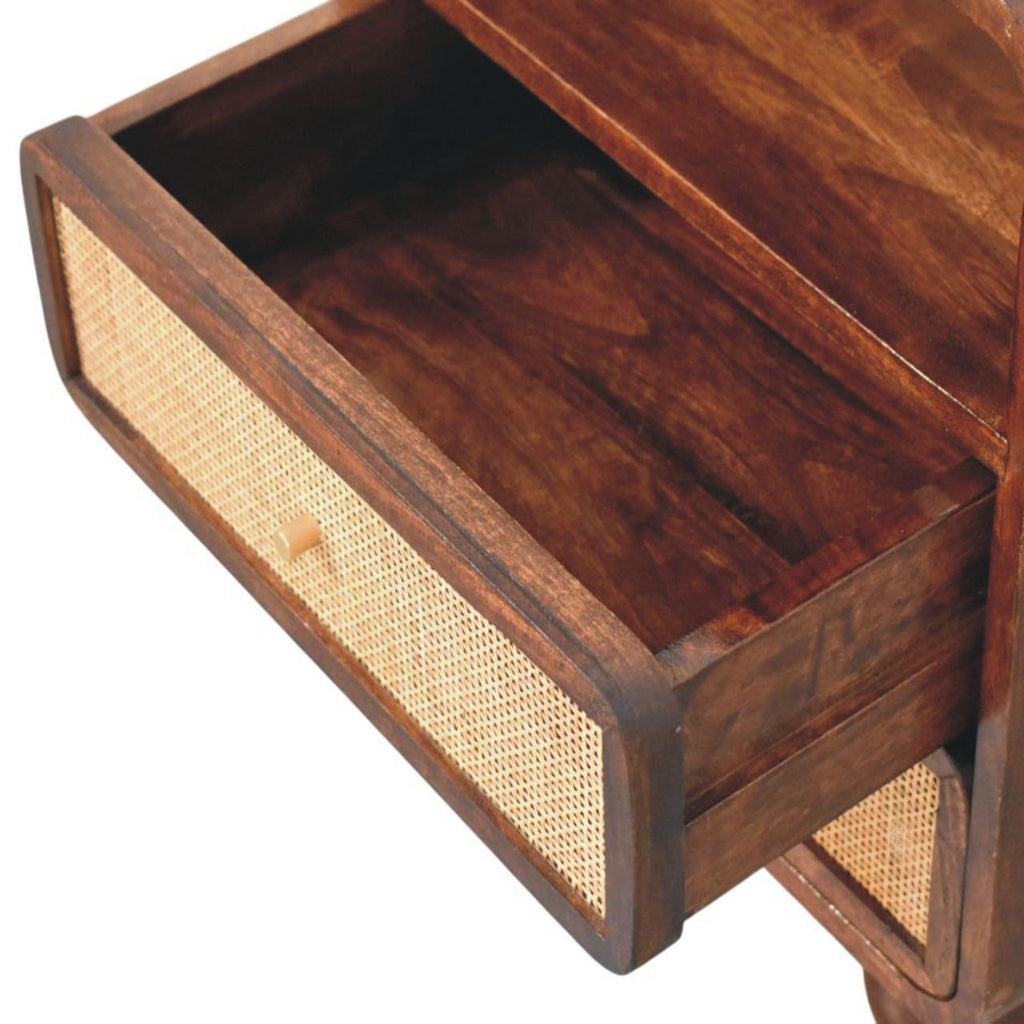 Table de chevet Noyer De Californie rotin