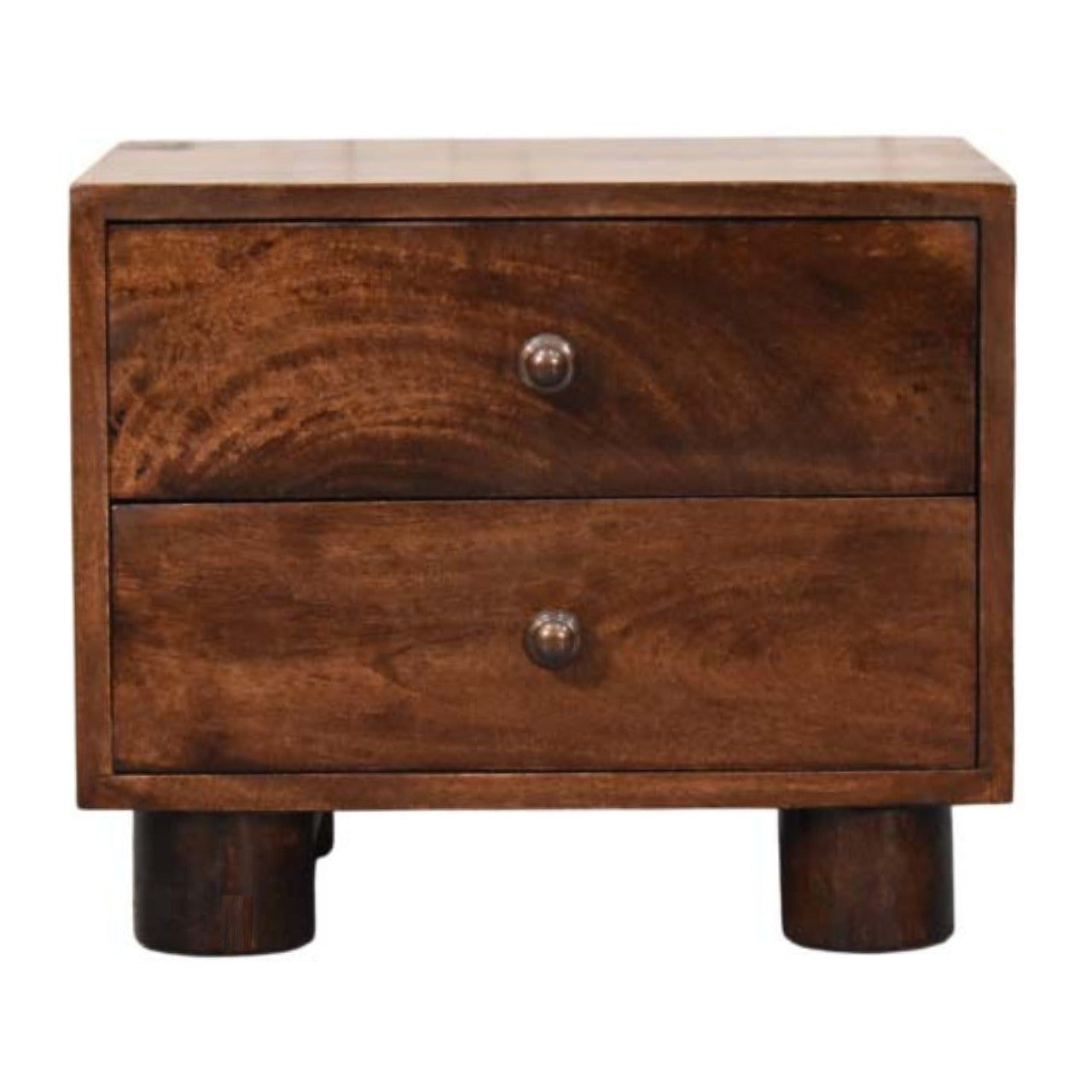 Table de chevet Noyer De Californie 2 tiroir