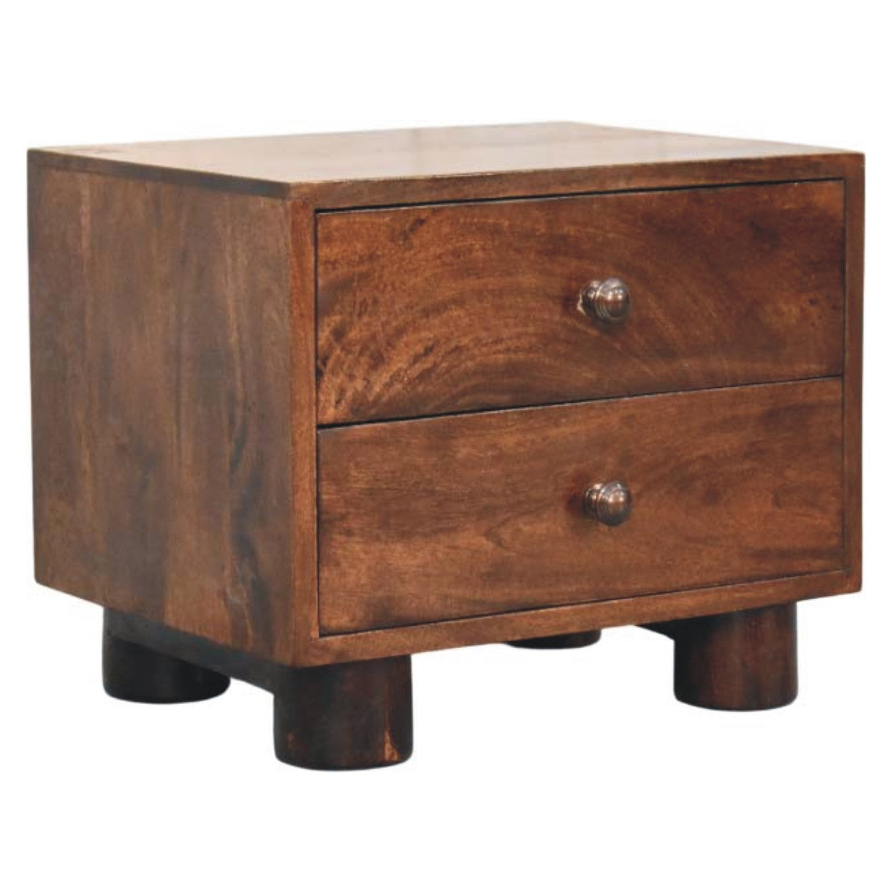 Table de chevet Noyer De Californie 2 tiroir