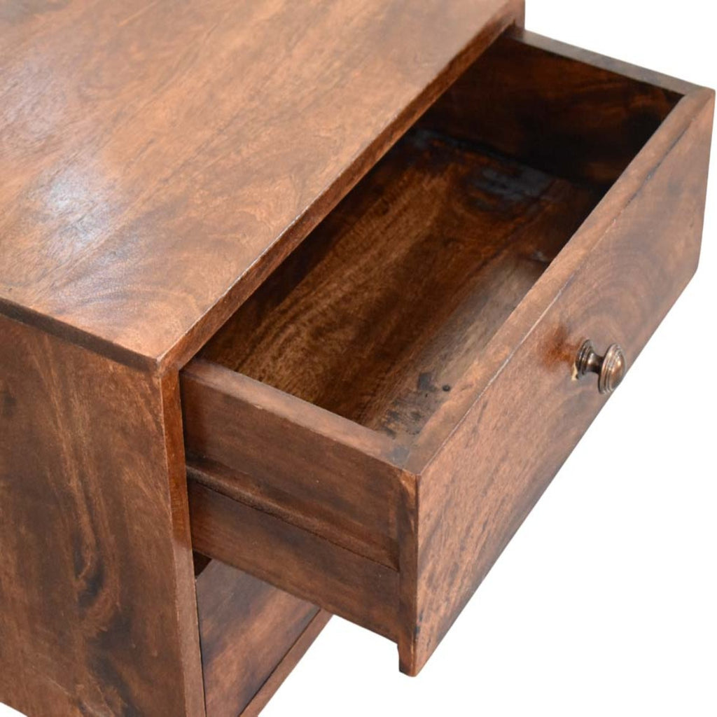 Table de chevet Noyer De Californie 2 tiroir