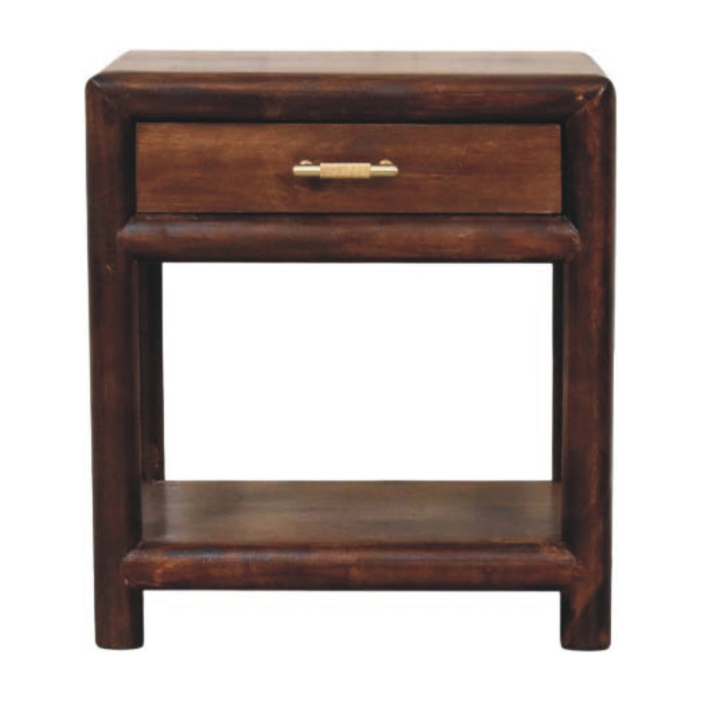 Table de chevet Noyer De Californie ouvert