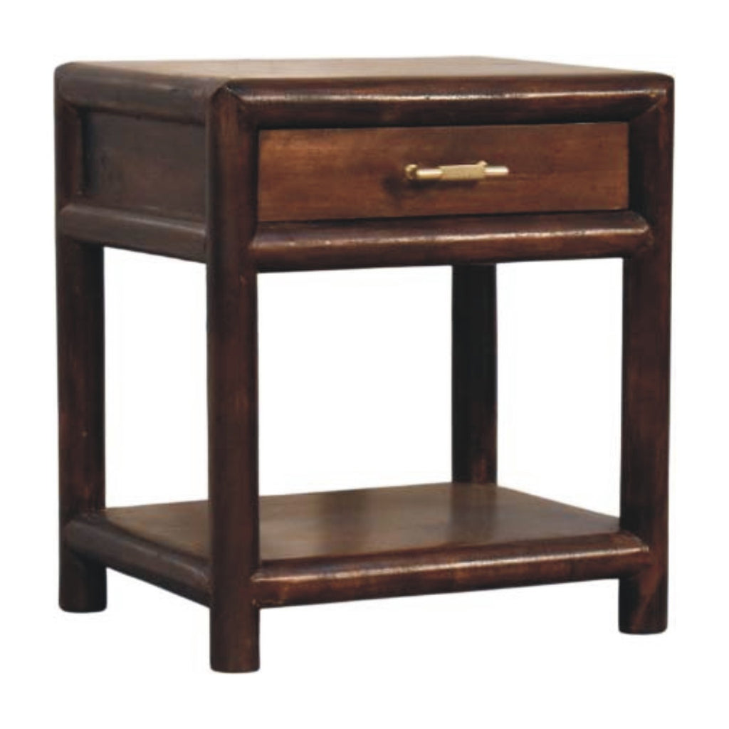 Table de chevet Noyer De Californie ouvert