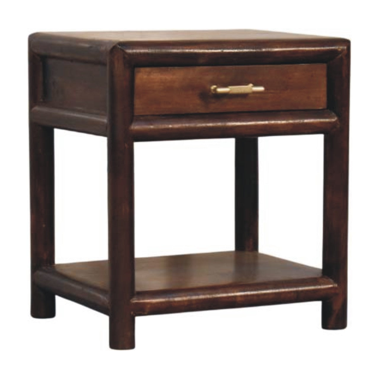 Table de chevet Noyer De Californie ouvert