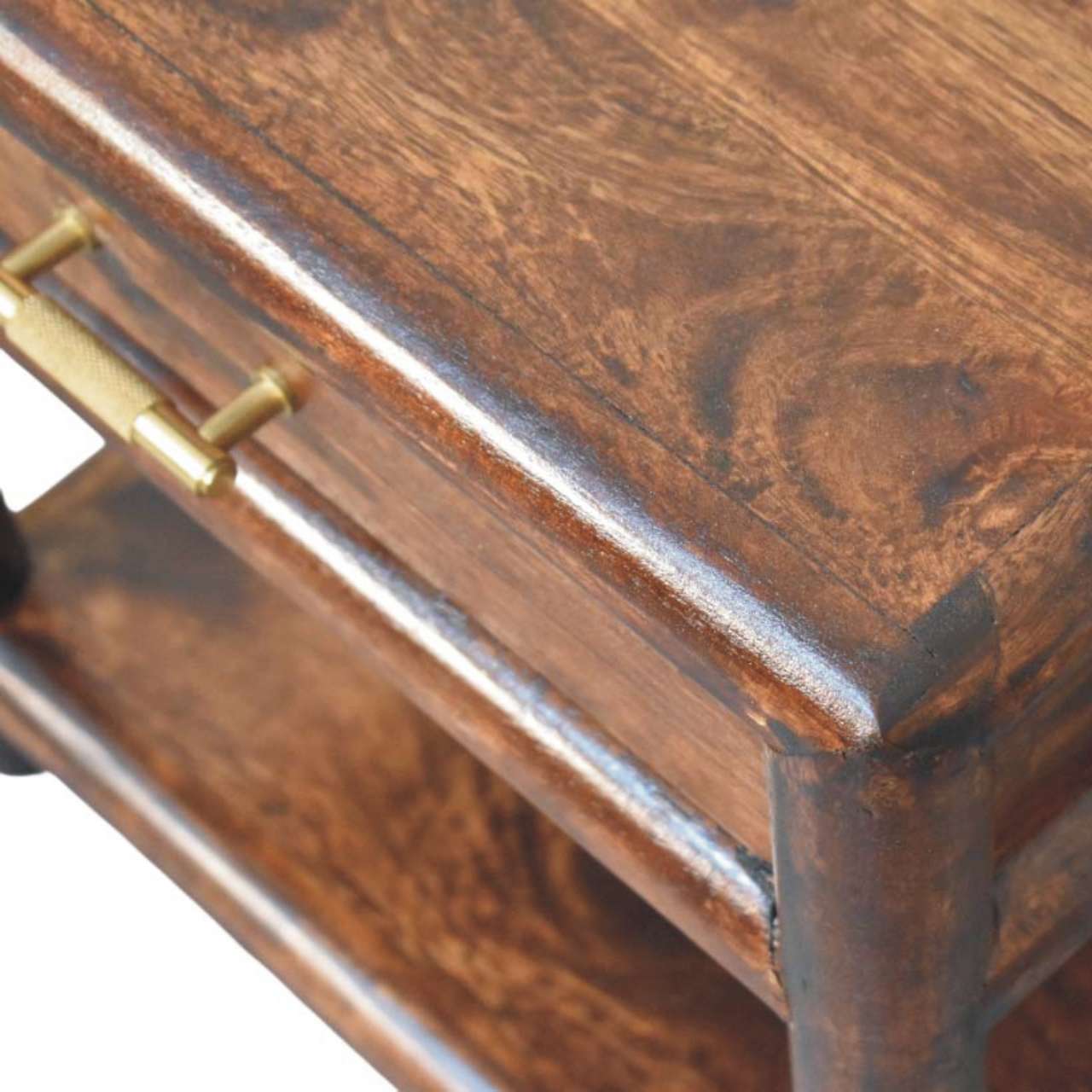 Table de chevet Noyer De Californie ouvert