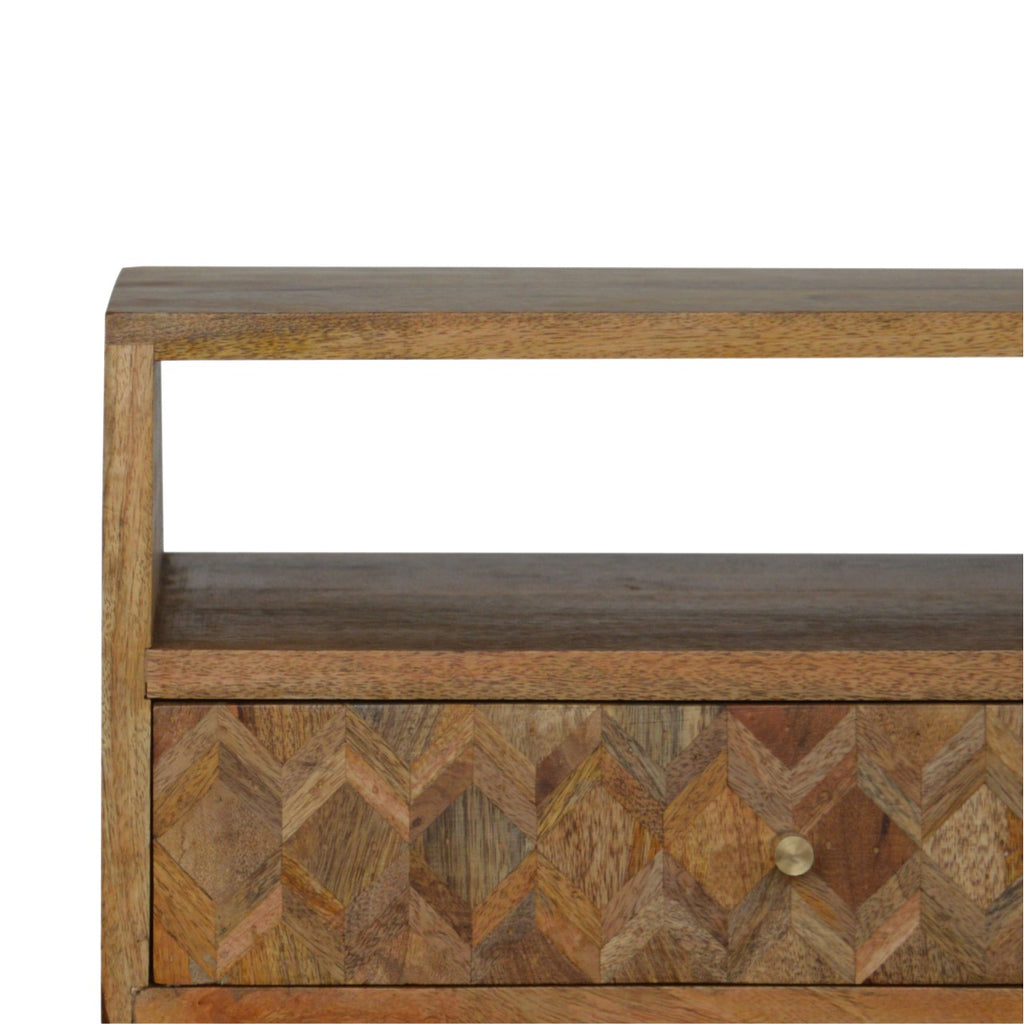 Table de chevet assorti chêne Ish ouvert niche