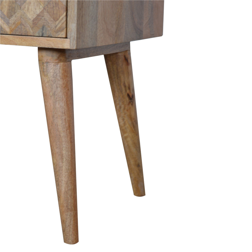 Table de chevet assorti chêne Ish ouvert niche