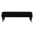 Banc noir velours Castor