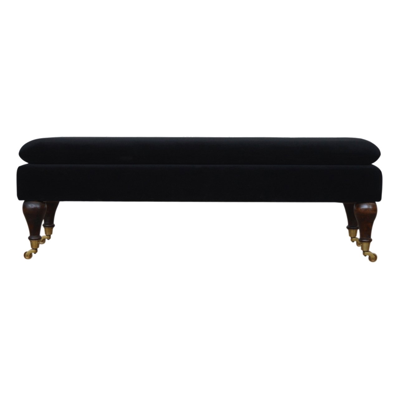 Banc noir velours Castor