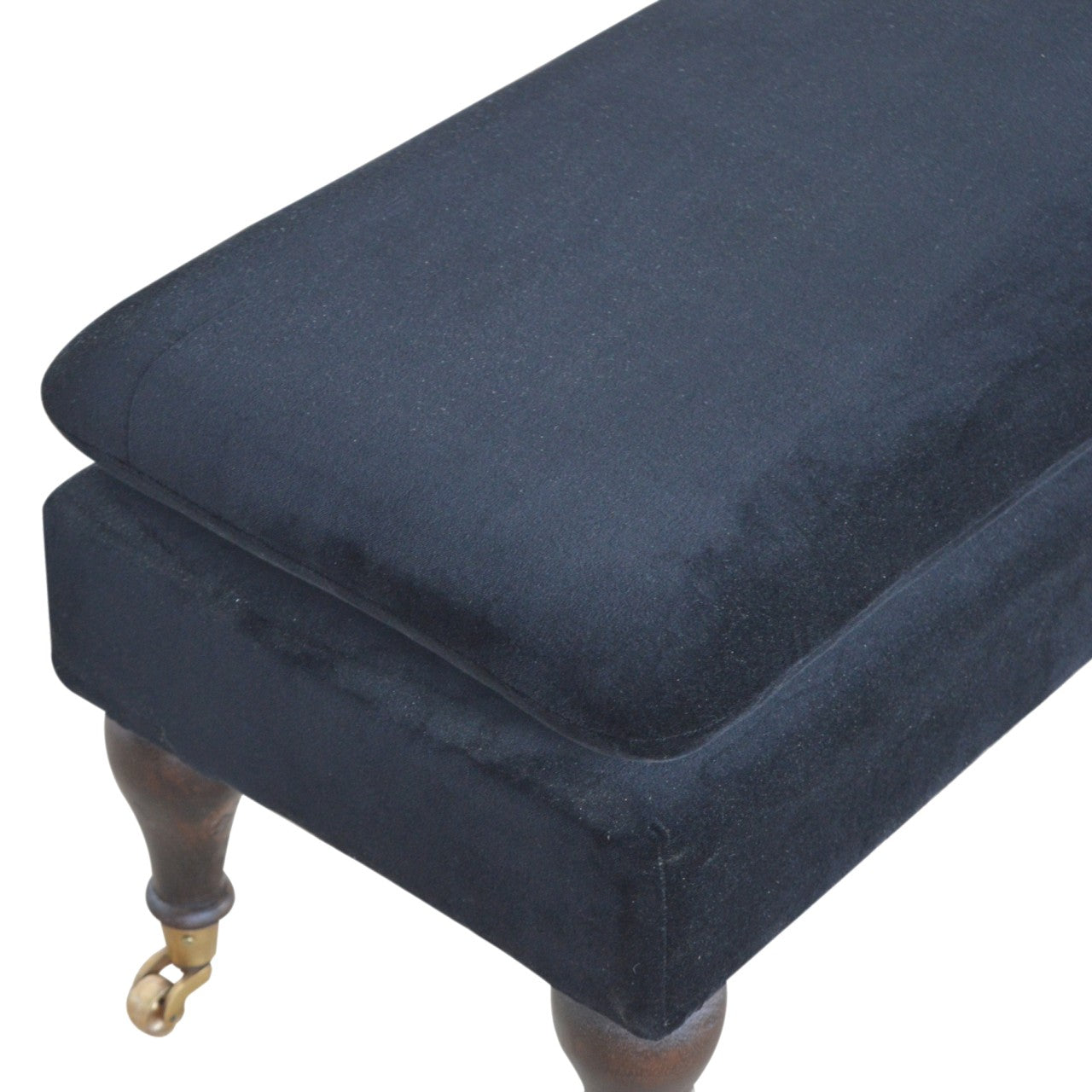 Banc noir velours Castor