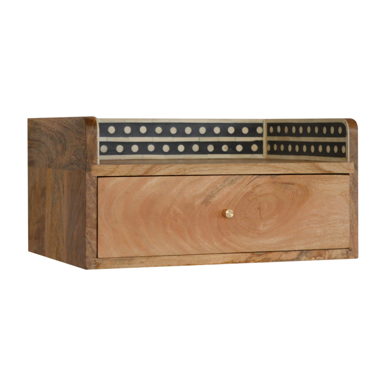 Table de chevet Bone marqueté dosseret Floating