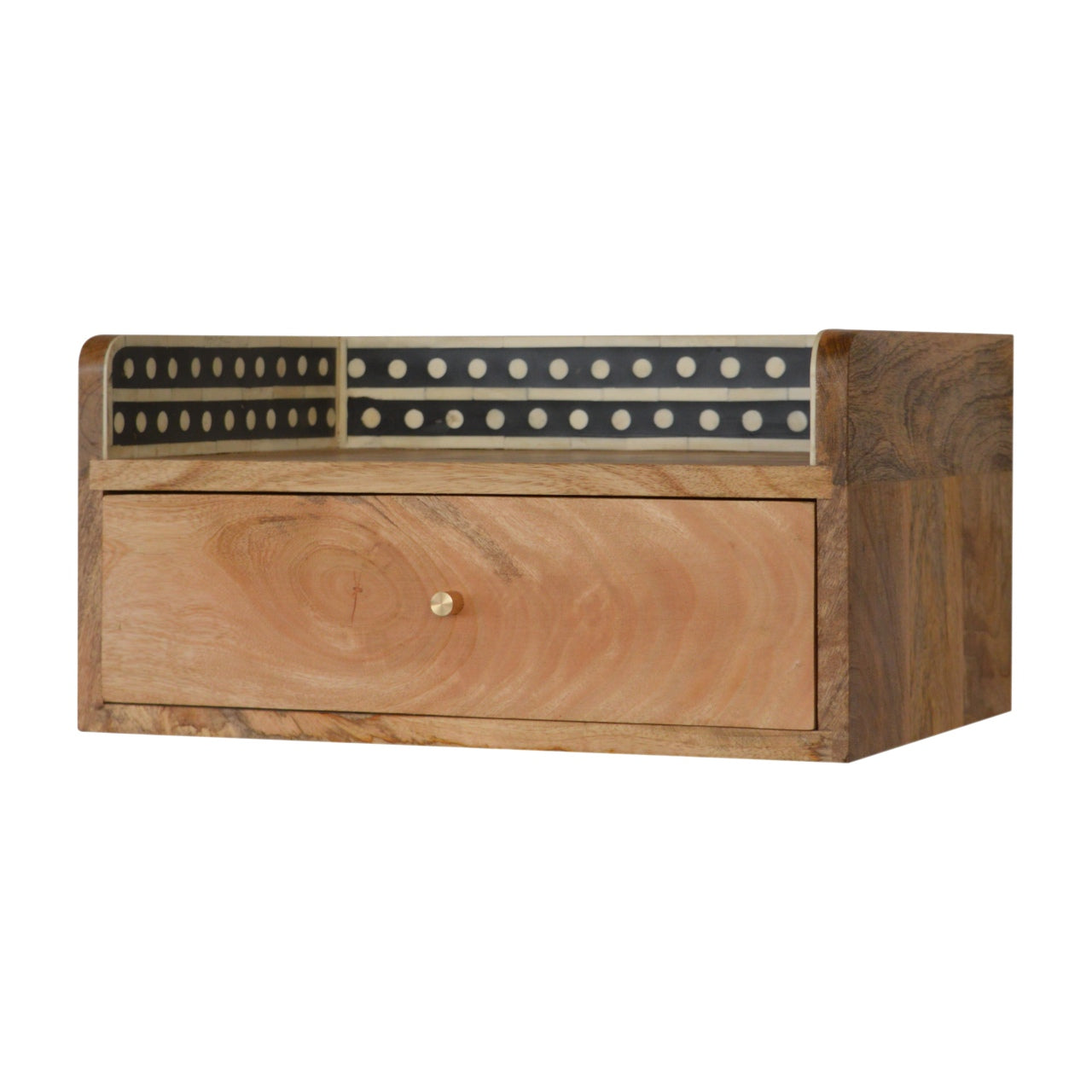 Table de chevet Bone marqueté dosseret Floating