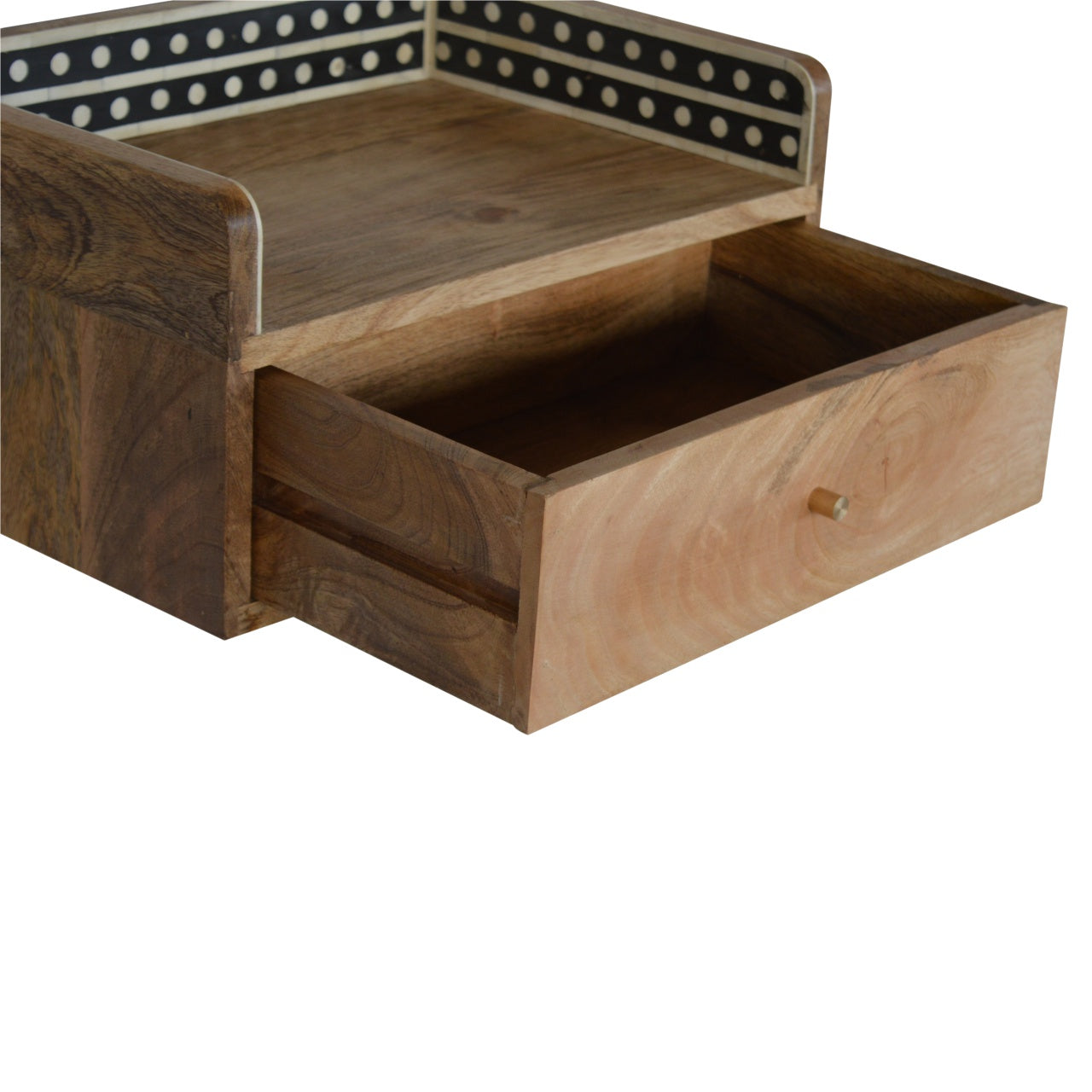 Table de chevet Bone marqueté dosseret Floating