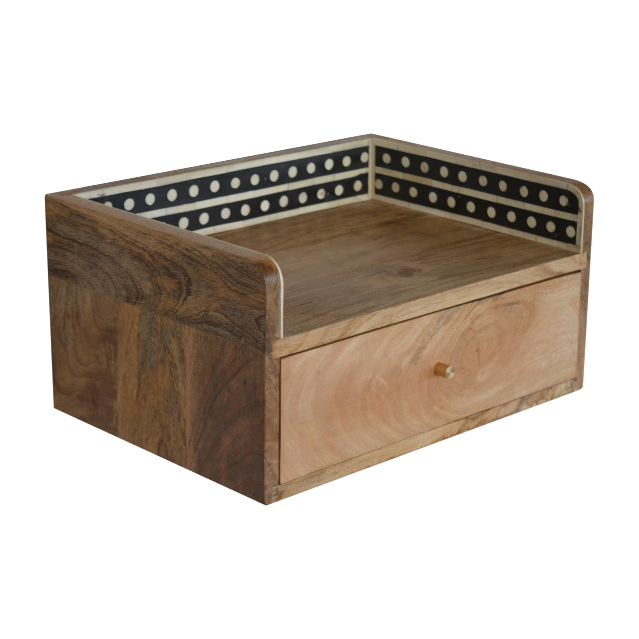 Table de chevet Bone marqueté dosseret Floating