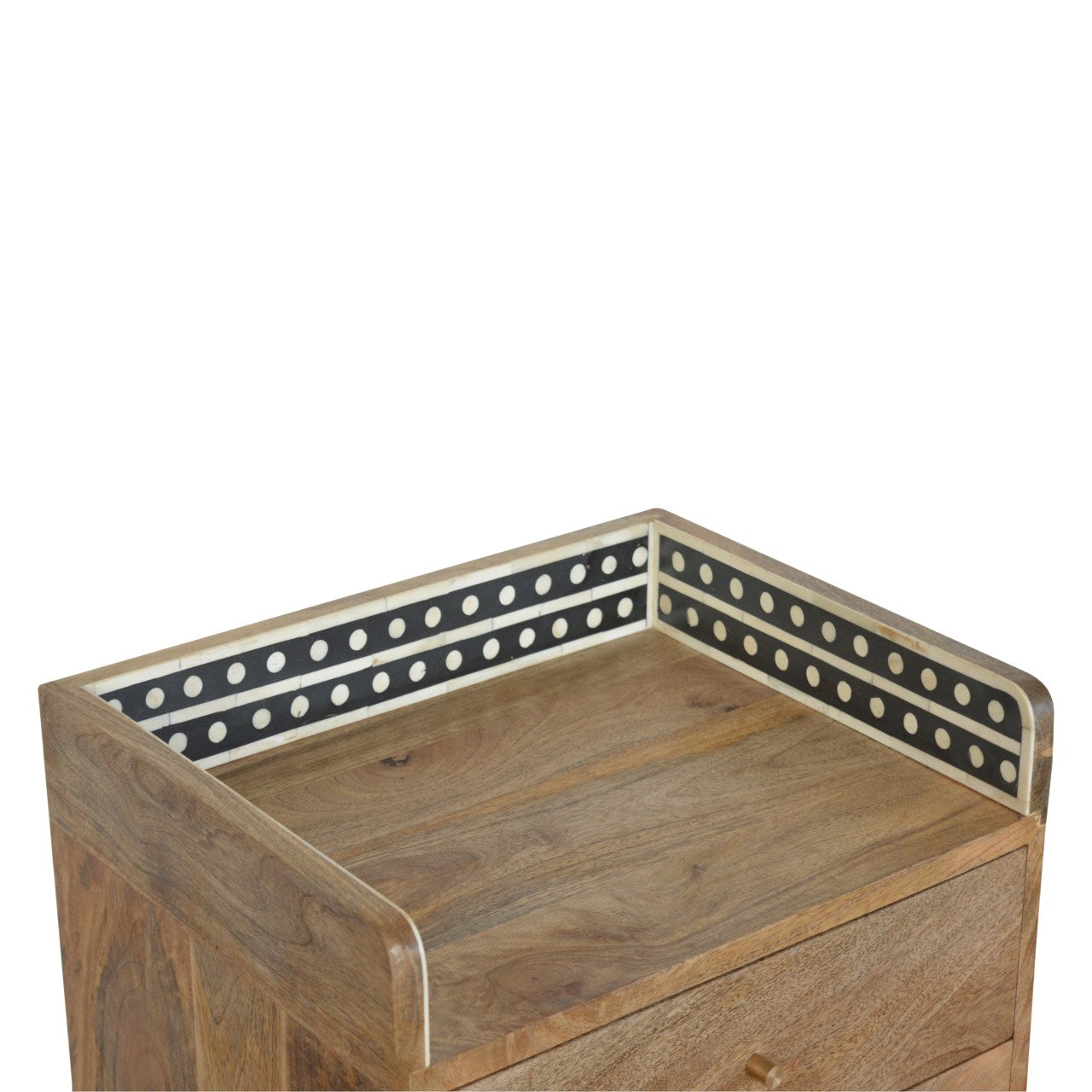 Table de chevet Bone marqueté dosseret Back