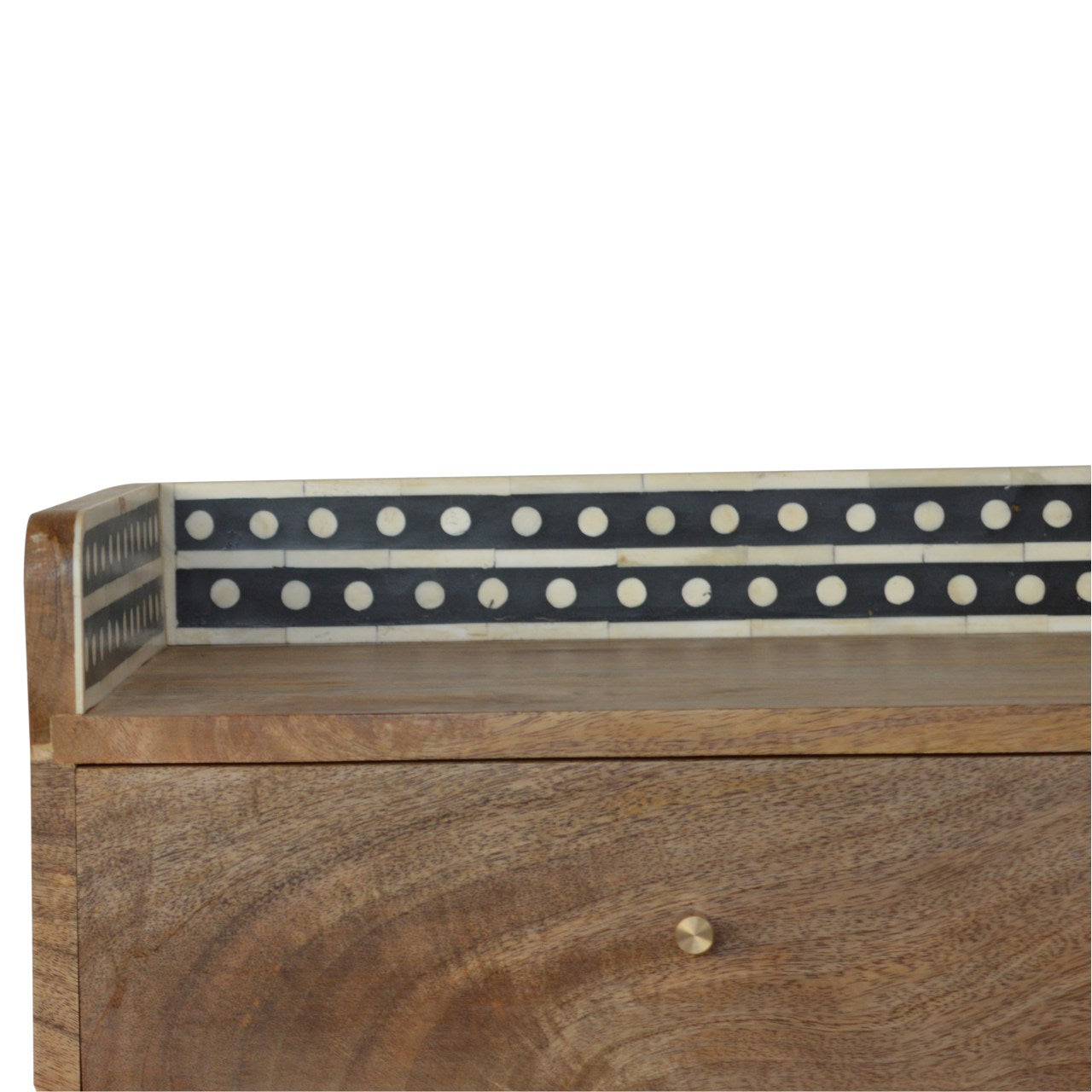 Table de chevet Bone marqueté dosseret Back