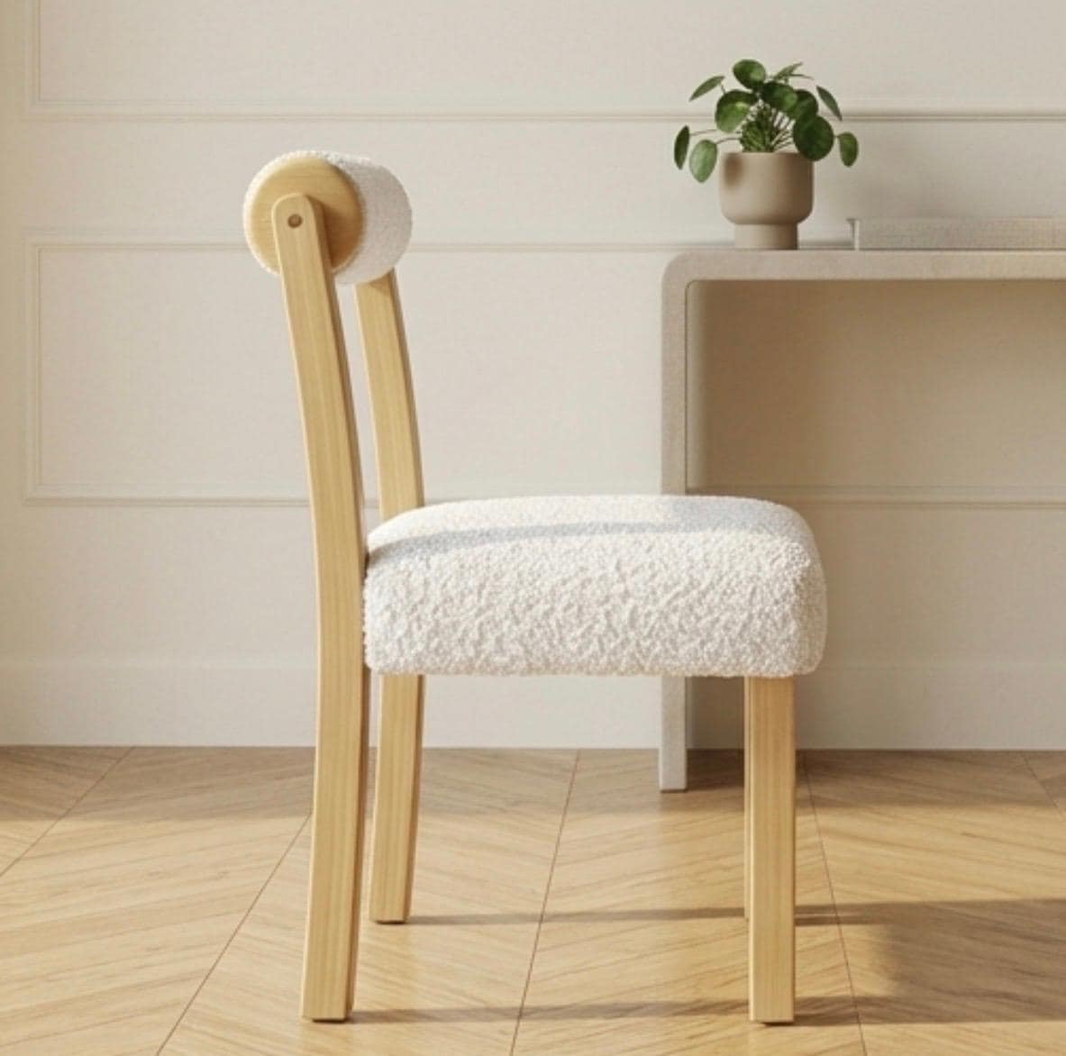 Set of 2 White Dining Chairs | 33.5" Height | Dining Room Seat | Modern Style