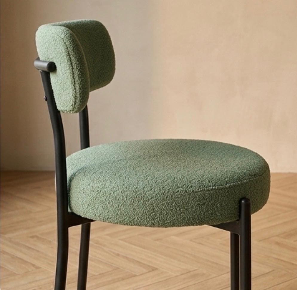 Set of 2 Sage Green Dining Chairs | 29.5" Height | Kitchen Island Counter Seat | Minimalist Style