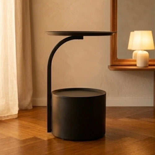 Black Side Table | 18.9" Height | Sofa Side Table | Minimalist Style