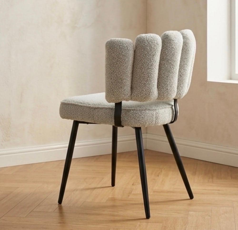 Set of 2 Light Gray Shell Dining Chairs | 31.5" Height | Kitchen Island Counter Seat | Scandinavian Style