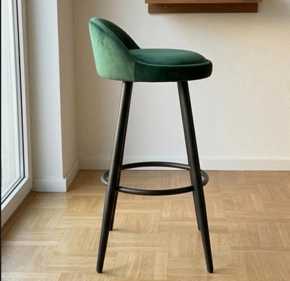 Set of 2 Emerald Bar Stools | 27" Height | Home Bar Chair | Modern Style