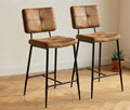 Black Bar Stool | 30" Height | Kitchen Island Counter Seat | Industrial Style
