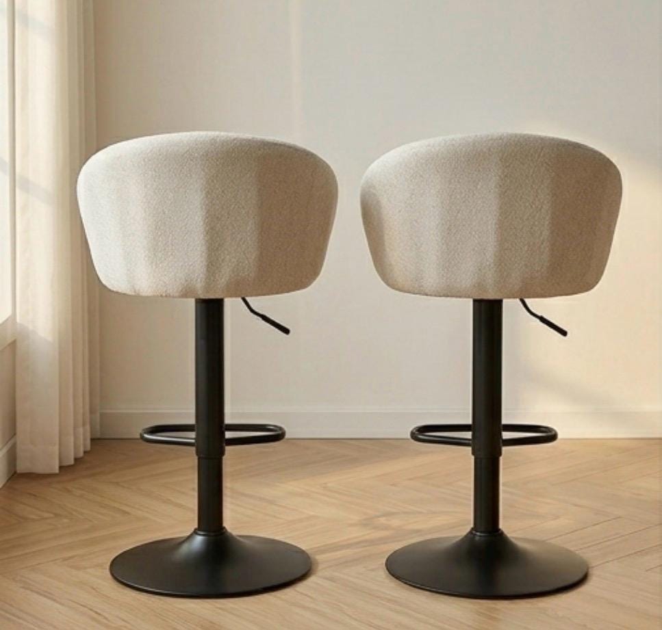 Gray Swivel Bar Stool | 42" Height | Home Bar Chair | Modern Style